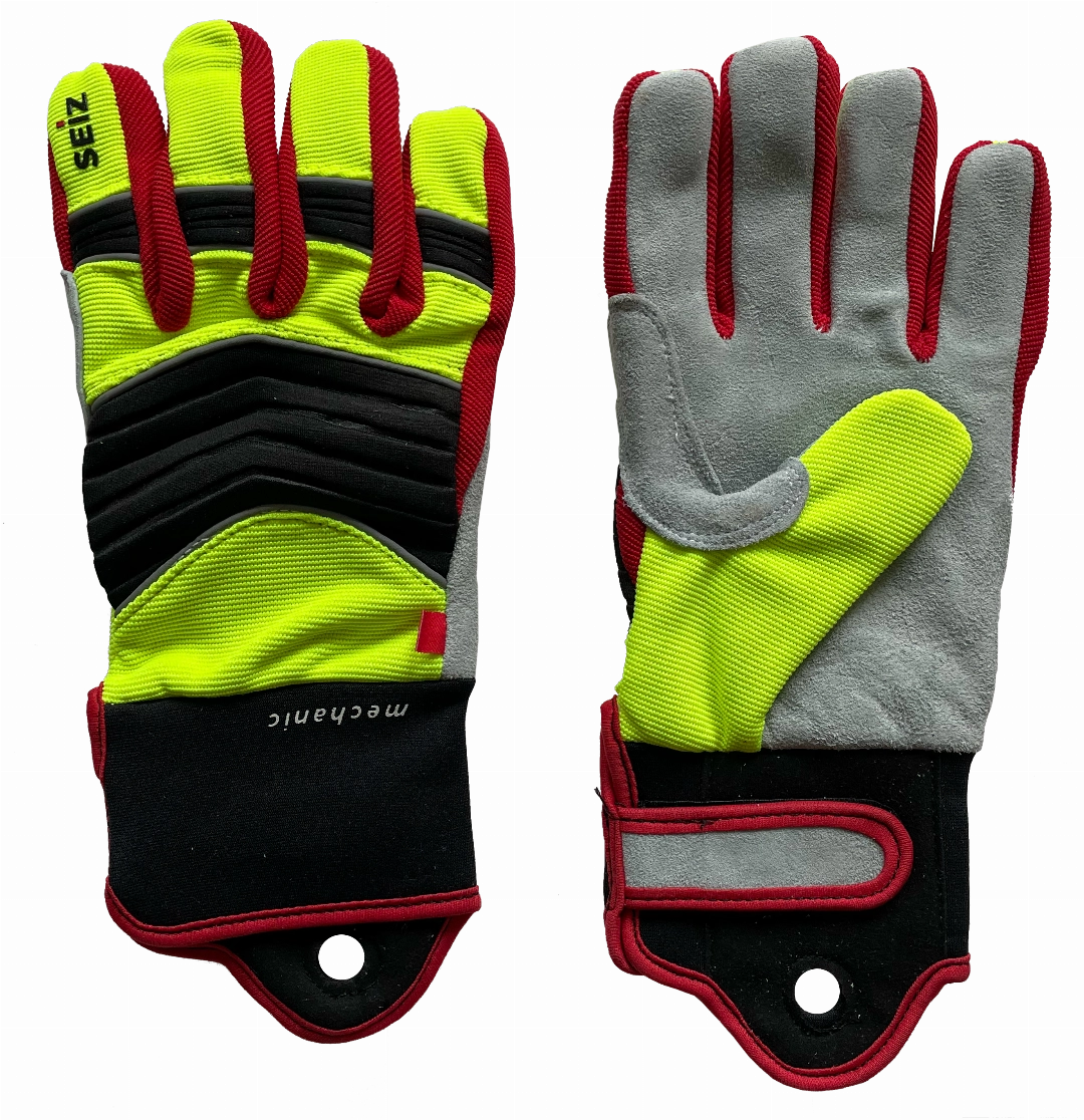 451056 Techn. Einsatzhandschuh Mechanic 185 gelb_schwarz_rot.